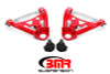 BMR 64-72 A-Body Upper Non-Adj. A-Arms w/ Stock Spindles (Polyurethane) - Red