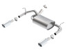 Borla 12-14 Jeep Wrangler JK 2Dr & 4Dr Rear Section ATAK Single Sqaure Rolled Angle-Cut Exit Exhaust