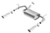 Borla 12-14 Jeep Wrangler JK 2Dr & 4Dr Rear Section ATAK Single Sqaure Rolled Angle-Cut Exit Exhaust