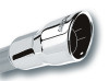 Borla 2.25in Inlet 3.5in Round Rolled Angle Cut Intercooled Outlet x 6.5in Long Embossed Tip