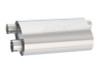 Borla Transverse Flow Notched Muffler - Oval Single Inlet/Dual Outlet 2.5in 19in x 10.5in x 5.5in