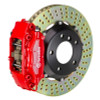 Brembo 02-06 Mini Cooper Front GT BBK 4 Piston Cast 2pc 320x28 2pc Rotor Drilled-Red