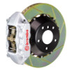 Brembo 05-1ster S/Spyder (Excl PCCB) Rr GT BBK 4Pis Cast 345x28 2pc Rtr Slot Type1-Silver