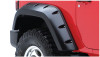 Bushwacker 07-18 Jeep Wrangler Max Pocket Style Flares 2pc Extended Coverage - Black