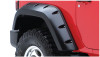 Bushwacker 07-18 Jeep Wrangler Max Pocket Style Flares 2pc Extended Coverage - Black