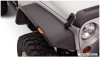 Bushwacker 07-18 Jeep Wrangler Flat Style Flares 4pc Fits 2-Door Sport Utility Only - Black