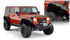 Bushwacker 07-18 Jeep Wrangler Unlimited Flat Style Flares 4pc 4-Door Sport Utility Only - Black