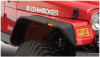 Bushwacker 97-06 Jeep TJ Flat Style Flares 2pc - Black 10055-07