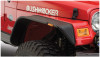 Bushwacker 97-06 Jeep TJ Flat Style Flares 2pc - Black 10055-07