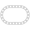 Cometic Fuel Cell .062in Fiber Filler Gasket - 24 Bolt - Oval