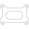 Cometic Holley 2 Barrel 500 CFM .039in Fiber Carburetor Gasket - 3.640in x 1.750in - Open Plenum