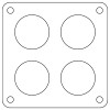 Cometic Holley Dominator 4-Hole .060in Fiber Carburetor Gasket - 2.00in Holes