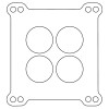 Cometic Carter AFB Holley 4 Barrel .039in Fiber Carburetor Gasket - 4-Hole - Double Drilled