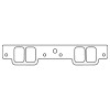 Cometic Chevy Gen-1 Small Block V8 .094in Fiber Intake Manifold Gasket Set - Brodix GB 2000 Heads