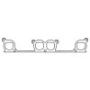 Cometic Chevy Gen1 SB V8 .064in AM Exhaust Mani Gskt Set-1.615in x 1.500in D Ports-Brodix WP262 Head