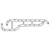 Cometic Ford EAO Cosworth YB .060in AFM Oil Pan Gasket - Pan Rails Only