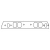 Cometic Gasket Chevrolet MkIV / GM Gen-V/VI Big Block V8 .060in Fiber Intake Manifold Gasket