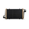 No Longer Available - Mishimoto Universal Carbon Fiber Intercooler - Gloss Tanks - 450mm Black Core - C-Flow - BK V-Band