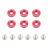 No Longer Available - Mishimoto Small Fender Washer Kit (6pcs) - Red