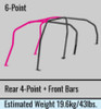 Cusco D1 Chromoly 6PT 5-Pssgr Blue Roll Cage 18+ Honda Civic Type-R / 17+ 5-Door Hatchback