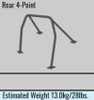 Cusco Safety 21 4PT 2-Passenger Black Steel Roll Cage 18+ Honda Civic Type-R / 17+ 5-Door Hatchback