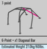 Cusco Roll Cage Safety21 7 point Dash Escape 2 Passenger Nissan S13 (S/O / No Cancel)