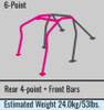 Cusco Safety 21 2-Passenger 6-Pt BLK Around Dash Roll Cage 08-15 Mitsubishi Evo X (CZ4A) No Sunroof