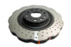 DBA 12-13 Volkswagen Golf R 3.6L Front 4000 Series Drilled Wavy Rotor