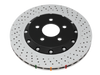 DBA 17-20 Honda Civic Type R Front 5000 Series Cross Drilled Rotor w/Black Hat