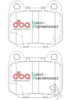 DBA 03-06 EVO / 04-09 STi / 03-07 350Z Track Edition/G35 w/ Brembo SP500 Rear Brake Pads