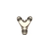 DeatschWerks 8AN Male Flare + 8AN Male Flare to 10AN Male Flare Y Block Fitting