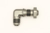DeatschWerks 8AN Male Flare To 8AN Male Flare Bulkhead Adapter 90-Degree (Incl. Nut)