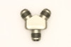DeatschWerks 10AN Male Flare + 10AN Male Flare To 10AN Male Flare Y-Block Fitting