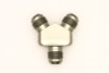 DeatschWerks 10AN Male Flare + 10AN Male Flare To 10AN Male Flare Y-Block Fitting