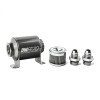 DeatschWerks Stainless Steel 8AN 40 Micron Universal Inline Fuel Filter Housing Kit (70mm) 8-03-070-040K-8