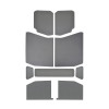 DEI 18-23 Jeep Wrangler JL 4-Door Boom Mat Headliner - 9 Piece - Gray Leather Look