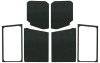 DEI 18-23 Jeep Wrangler JL 2-Door Boom Mat Complete Headliner Kit - 7 Piece - Black