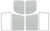 DEI 18-23 Jeep Wrangler JL 2-Door Boom Mat Complete Headliner Kit - 7 Piece - White