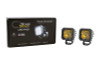 Diode Dynamics Stage Series C1 LED Pod Sport - Yellow Flood Standard ABL (Pair)