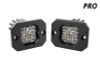 Diode Dynamics Stage Series C1 LED Pod Pro - White Flood Flush BBL (Pair)