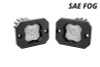 Diode Dynamics Stage Series C1 LED Pod - White SAE Fog Flush WBL (Pair)