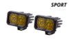 Diode Dynamics Stage Series 2 In LED Pod Sport - Yellow Flood Standard ABL (Pair)