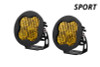 Diode Dynamics SS3 LED Pod Sport - Yellow SAE Fog Round (Pair)