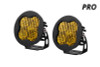 Diode Dynamics SS3 LED Pod Pro - Yellow SAE Fog Round (Pair)