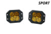 Diode Dynamics SS3 LED Pod Sport - Yellow SAE Fog Flush (Pair)