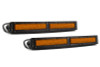 Diode Dynamics 12 In LED Light Bar Single Row Straight - Amber Flood (Pair) Stage Series