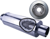 Diamond Eye MFLR 5inID SGL IN/SGL OUT 7inDIA X 24in BODY 30in LENGTH LOUVERED SLOTTED ENDS 409 SS
