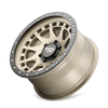 Dirty Life 9311 Enigma Pro 17x9/5x127 BP/-38mm Offset/71.5mm Hub Satin Gold Wheel - Beadlock