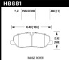 Hawk 05-09 Range Rover LR3 D1098 Performance Ceramic Street Front Brake Pads