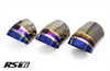GReddy Burnt Titanium Turndown Tip 115mm Diameter 150mm Length (for Revolution RS / RS-TI / RS-Race)